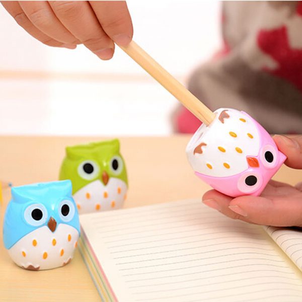 24 PCs Cute Pencil Sharpener Stationery Wholesale Korea Cute Owl Student Stationary Animal Pencil Sharpeners for Kids School