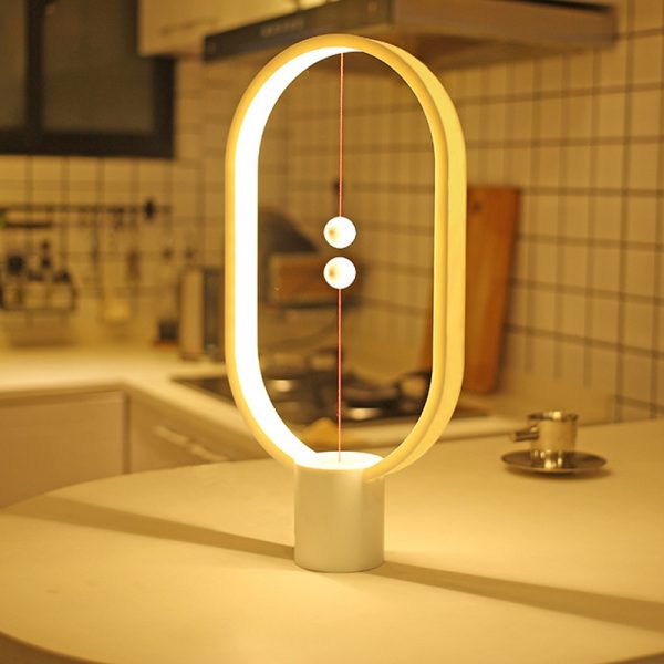 Ellipse Balance Lamp Magnetic LED Table Lamp Mid-air Switch Night Light Creative Gift Minimalist Light Bedside Light Home Decor