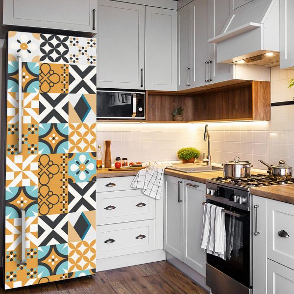 Funlife Self Adhesive Fridge Door Furniture Stickers Film Waterproof Wallpaper Roll For Kitchen Bar Cabinet Vinyl Contact Paper