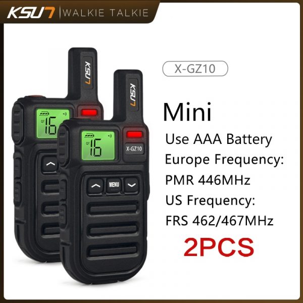 1 Or 2PCS X-GZ10 Mini FRS Walkie Talkie PMR446 UHF FRS462-467MHz Radio VOX Handsfree Two Way Radio