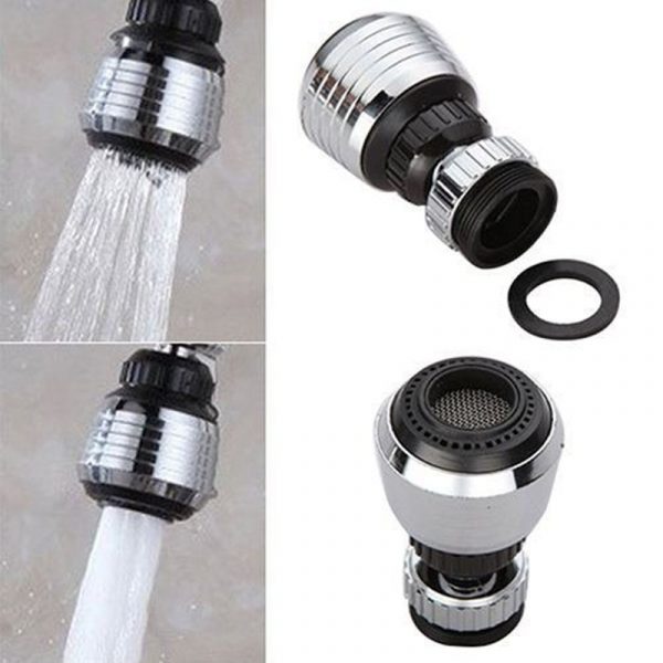 360 Degree Rotating Faucet Filter Tip Water Bubbler Faucet Anti-splash Economizer Kitchen Supplies