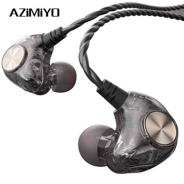 AZiMiYO HK1 Wired Headphones 3.5mm Hybrid HiFi DJ Earphone Stereo Music Deep Bass Noise Canceling earphone