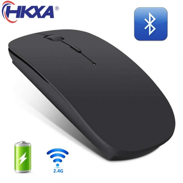 Wireless Mouse Computer Bluetooth Mouse Silent PC Mause Rechargeable Ergonomic Mouse 2.4Ghz USB Optical Mice for Laptop PC